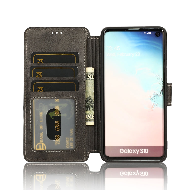 For Samsung Galaxy S10+ Shockproof PU + TPU Leather Phone Case