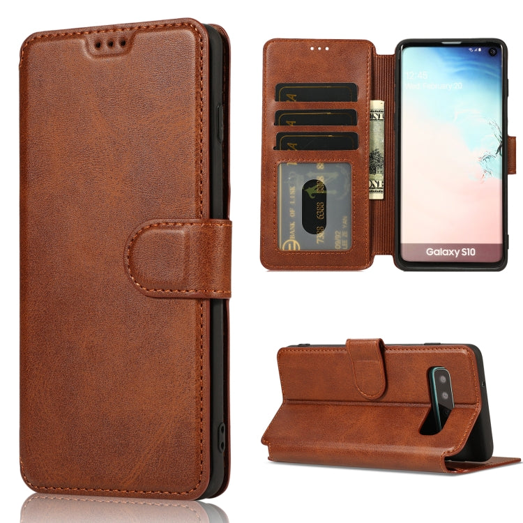 For Samsung Galaxy S10+ Shockproof PU + TPU Leather Phone Case