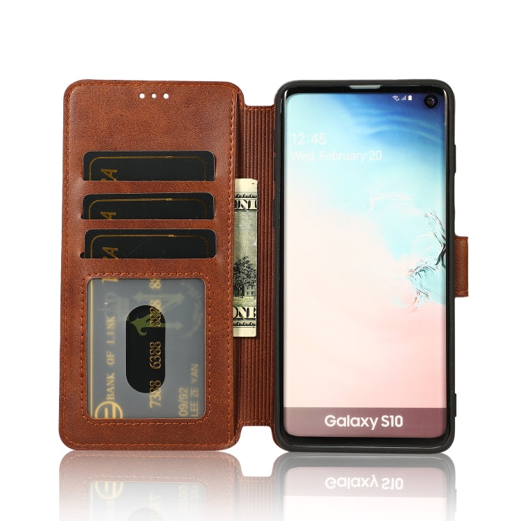For Samsung Galaxy S10+ Shockproof PU + TPU Leather Phone Case