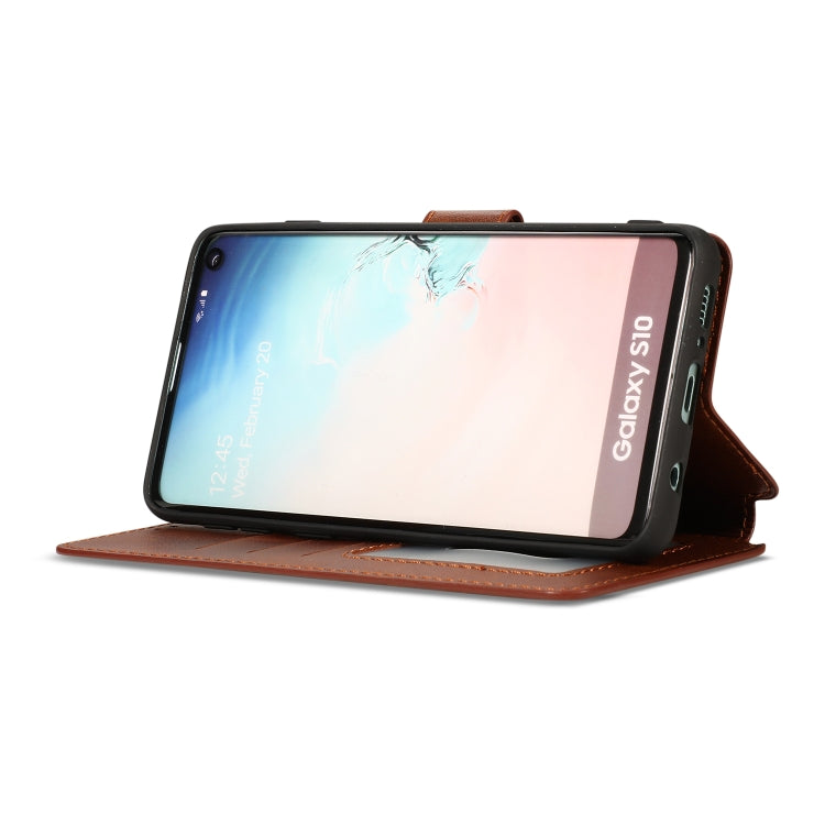 For Samsung Galaxy S10+ Shockproof PU + TPU Leather Phone Case