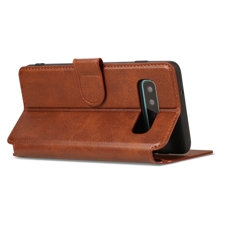 For Samsung Galaxy S10+ Shockproof PU + TPU Leather Phone Case