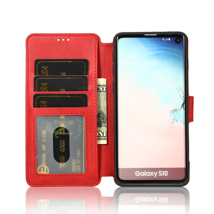 For Samsung Galaxy S10+ Shockproof PU + TPU Leather Phone Case