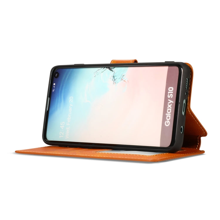 For Samsung Galaxy S10 Shockproof PU + TPU Leather Phone Case