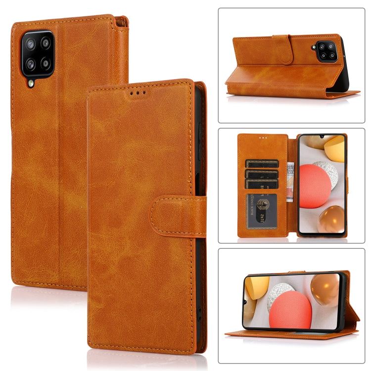 For Samsung Galaxy A12 Shockproof PU + TPU Leather Phone Case