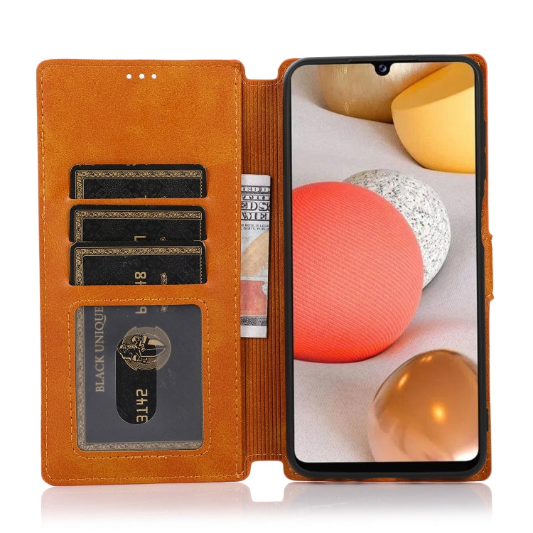 For Samsung Galaxy A12 Shockproof PU + TPU Leather Phone Case