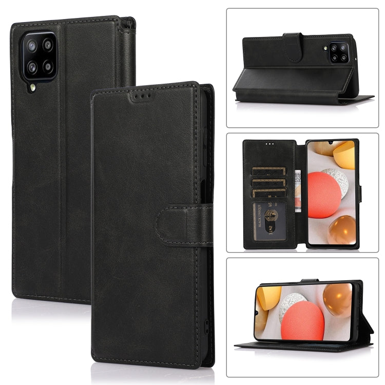For Samsung Galaxy A12 Shockproof PU + TPU Leather Phone Case