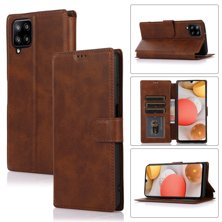 For Samsung Galaxy A12 Shockproof PU + TPU Leather Phone Case