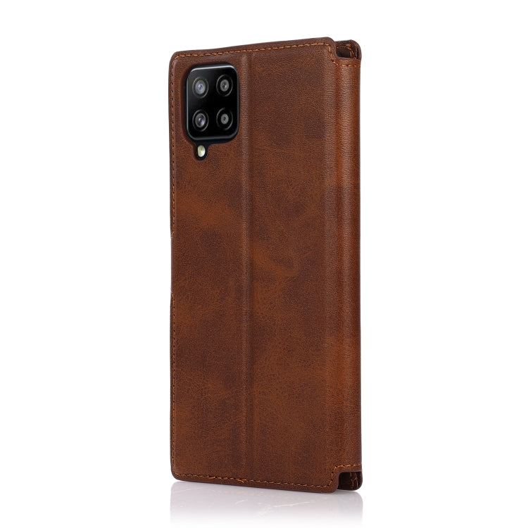 For Samsung Galaxy A12 Shockproof PU + TPU Leather Phone Case