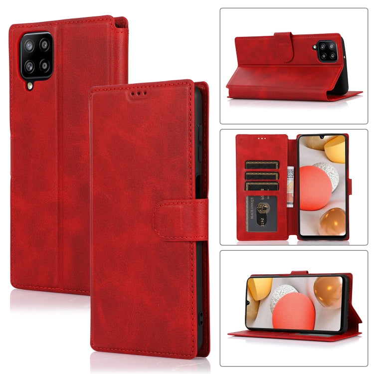 For Samsung Galaxy A12 Shockproof PU + TPU Leather Phone Case