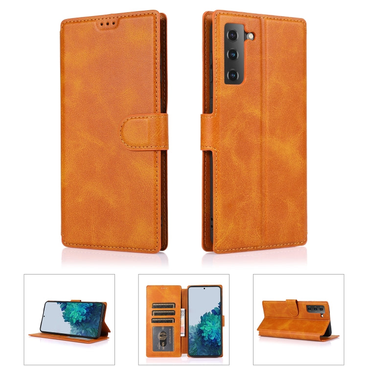 For Samsung Galaxy S21+ 5G Shockproof PU + TPU Leather Phone Case