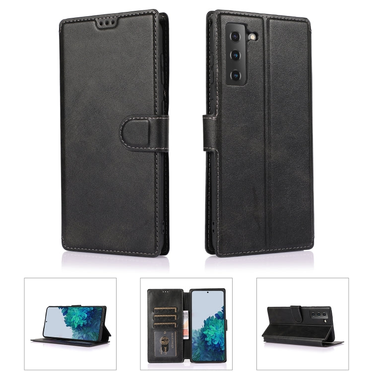 For Samsung Galaxy S21+ 5G Shockproof PU + TPU Leather Phone Case