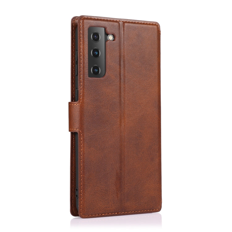 For Samsung Galaxy S21+ 5G Shockproof PU + TPU Leather Phone Case