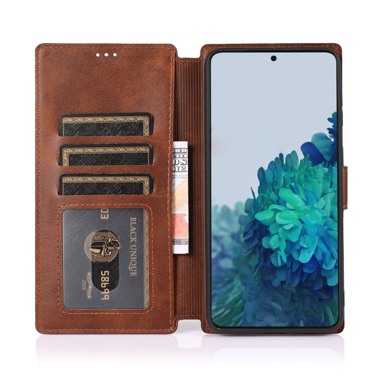 For Samsung Galaxy S21+ 5G Shockproof PU + TPU Leather Phone Case
