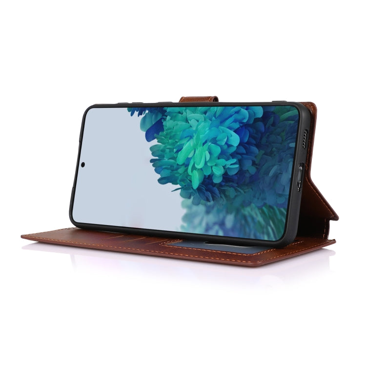 For Samsung Galaxy S21+ 5G Shockproof PU + TPU Leather Phone Case