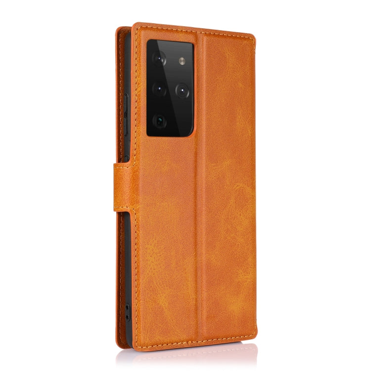 For Samsung Galaxy S21 Ultra 5G Shockproof PU + TPU Leather Phone Case