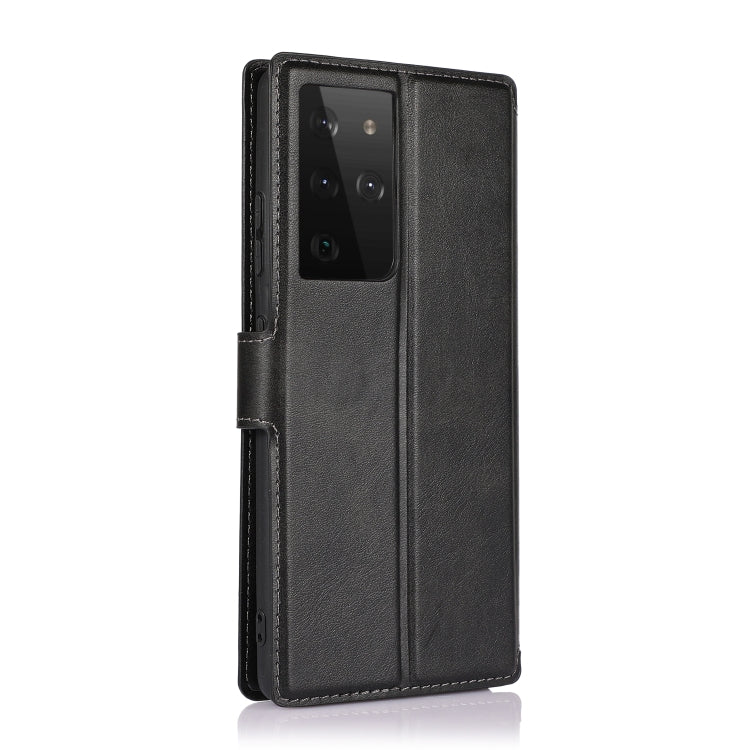 For Samsung Galaxy S21 Ultra 5G Shockproof PU + TPU Leather Phone Case