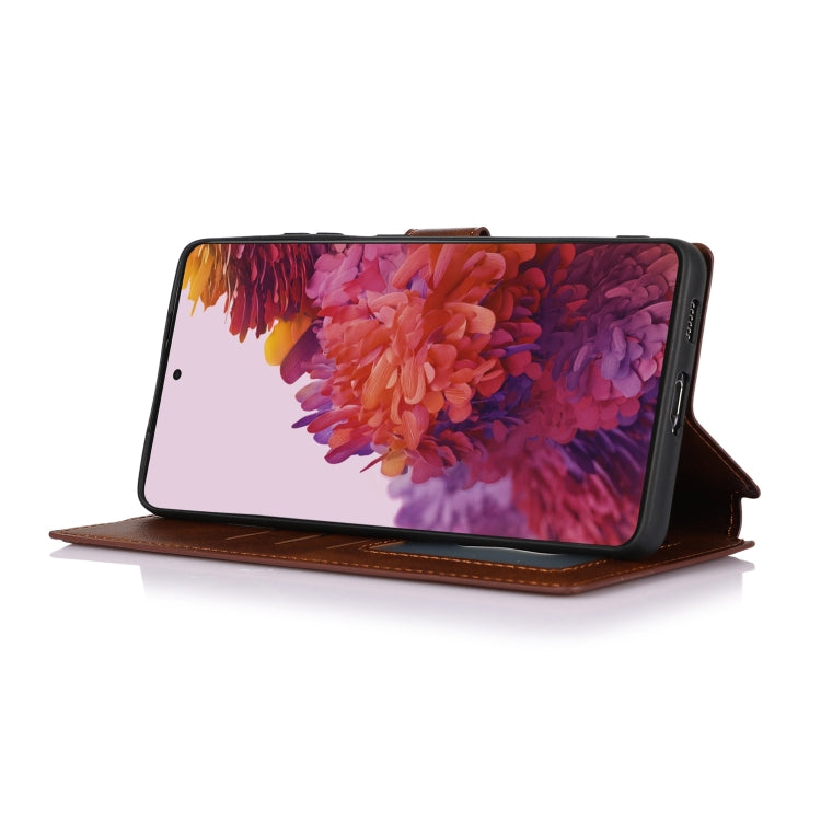 For Samsung Galaxy S21 Ultra 5G Shockproof PU + TPU Leather Phone Case