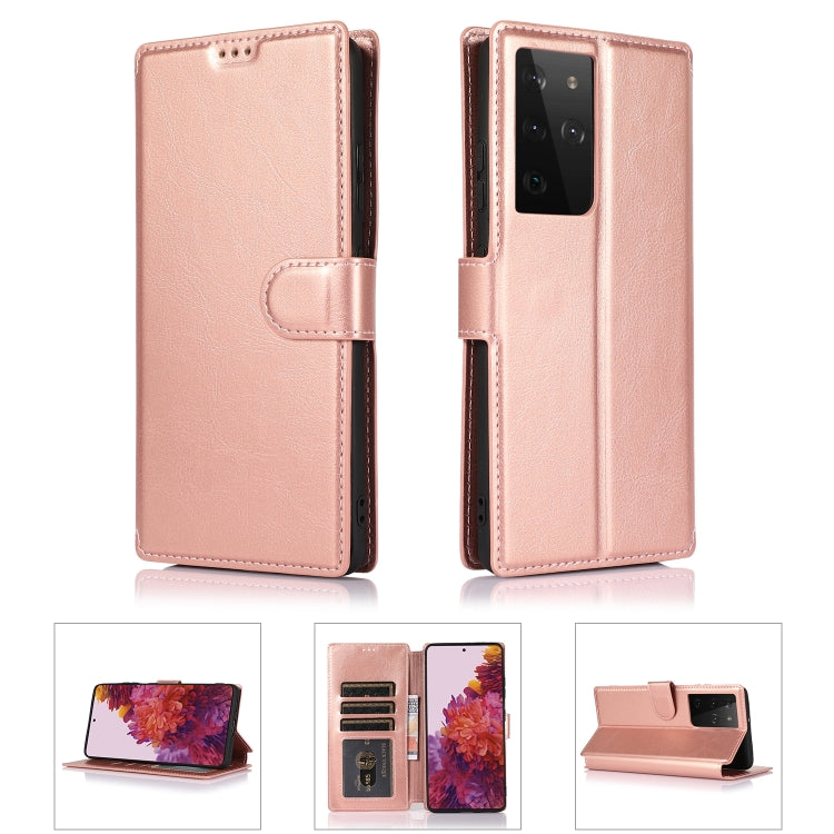 For Samsung Galaxy S21 Ultra 5G Shockproof PU + TPU Leather Phone Case