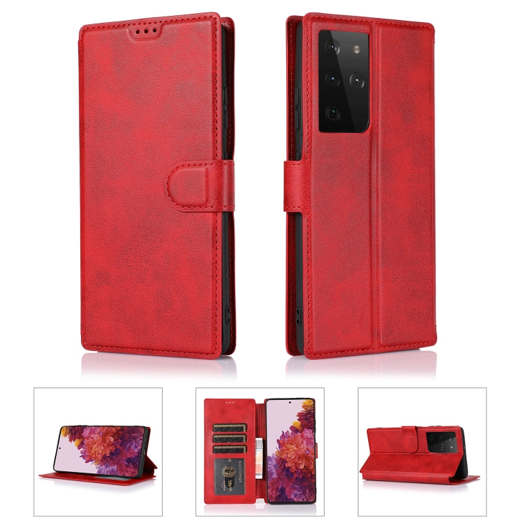 For Samsung Galaxy S21 Ultra 5G Shockproof PU + TPU Leather Phone Case