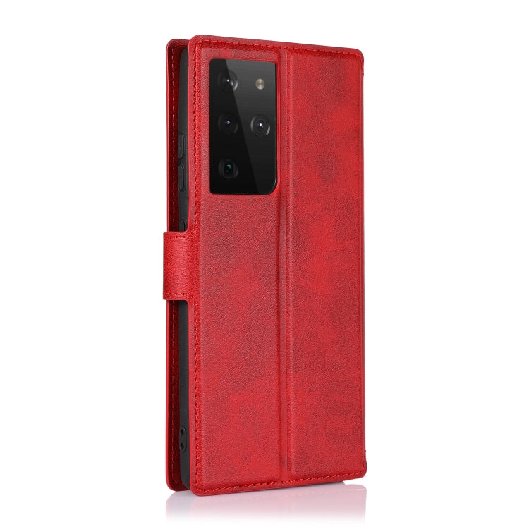 For Samsung Galaxy S21 Ultra 5G Shockproof PU + TPU Leather Phone Case