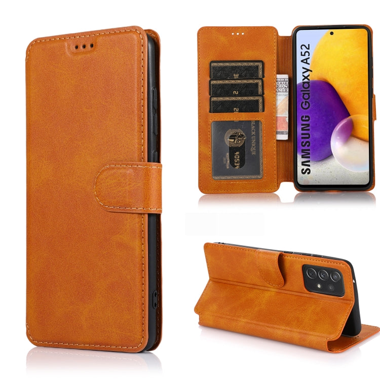 For Samsung Galaxy A52 5G / 4G Shockproof PU + TPU Leather Phone Case