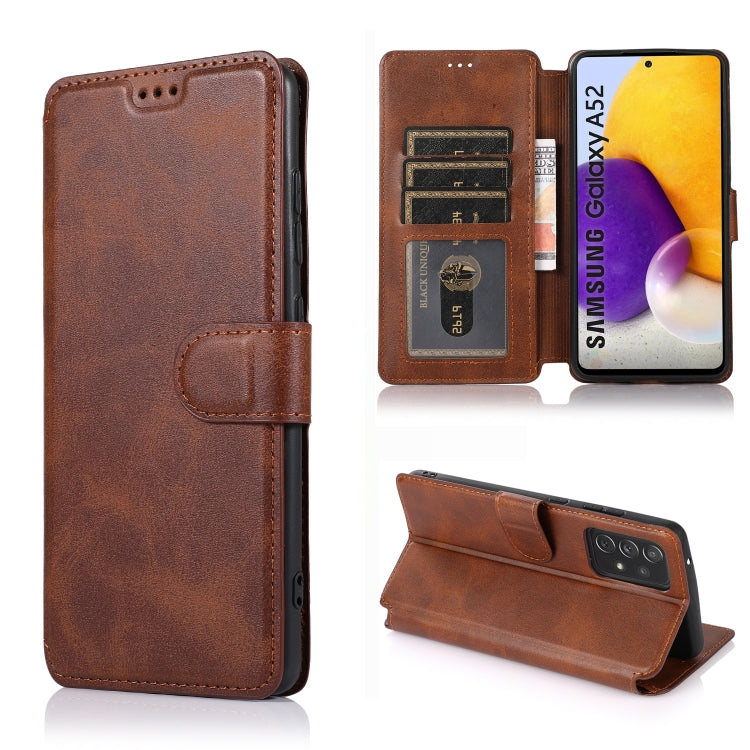 For Samsung Galaxy A52 5G / 4G Shockproof PU + TPU Leather Phone Case