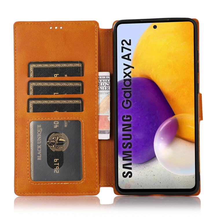 For Samsung Galaxy A72 5G / 4G Shockproof PU + TPU Leather Phone Case