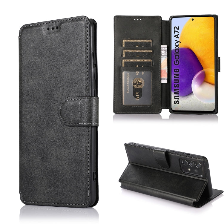 For Samsung Galaxy A72 5G / 4G Shockproof PU + TPU Leather Phone Case