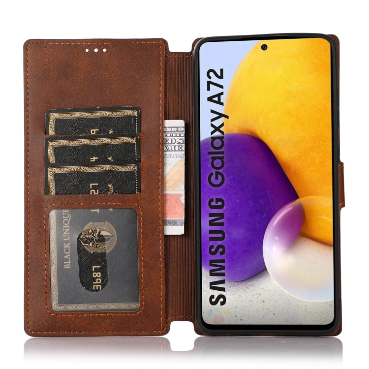 For Samsung Galaxy A72 5G / 4G Shockproof PU + TPU Leather Phone Case