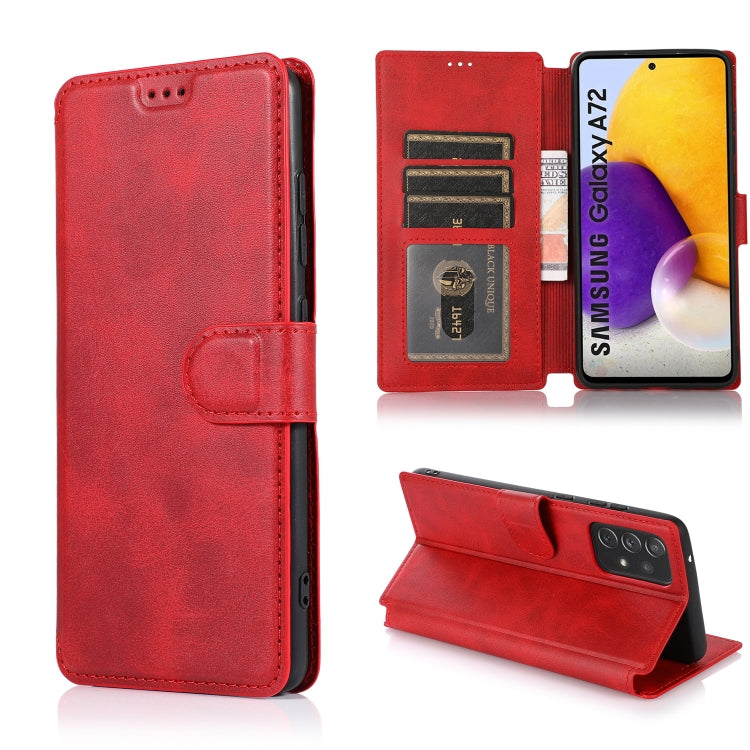 For Samsung Galaxy A72 5G / 4G Shockproof PU + TPU Leather Phone Case