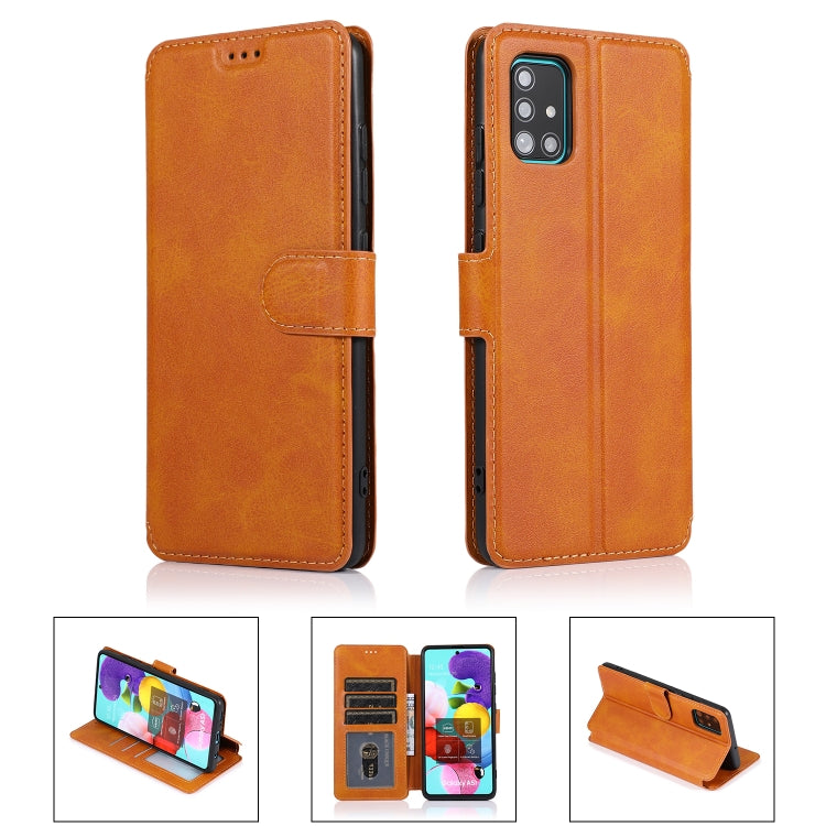 For Samsung Galaxy A51 Shockproof PU + TPU Leather Phone Case