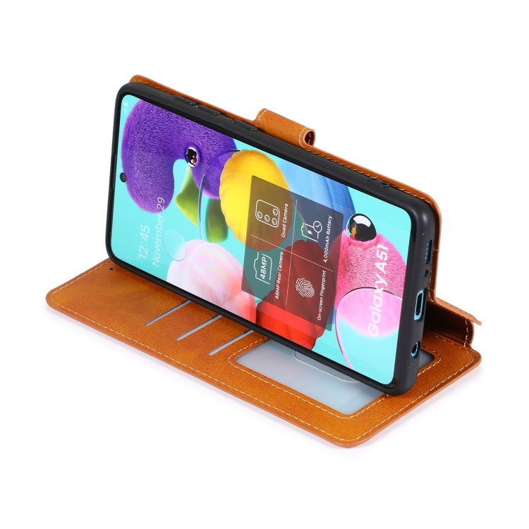 For Samsung Galaxy A51 Shockproof PU + TPU Leather Phone Case