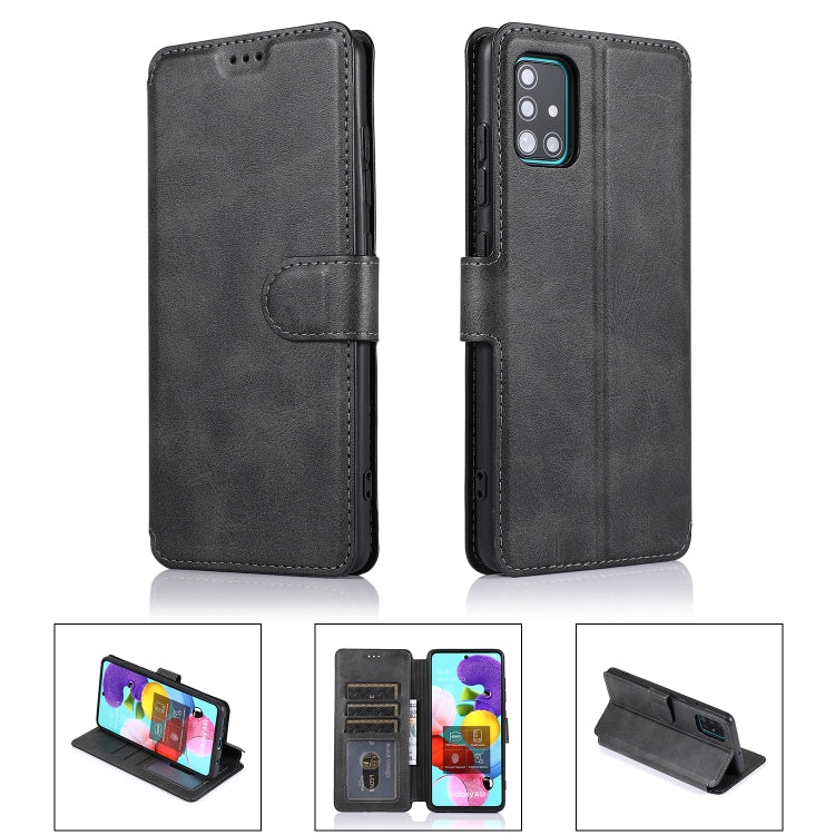 For Samsung Galaxy A51 Shockproof PU + TPU Leather Phone Case