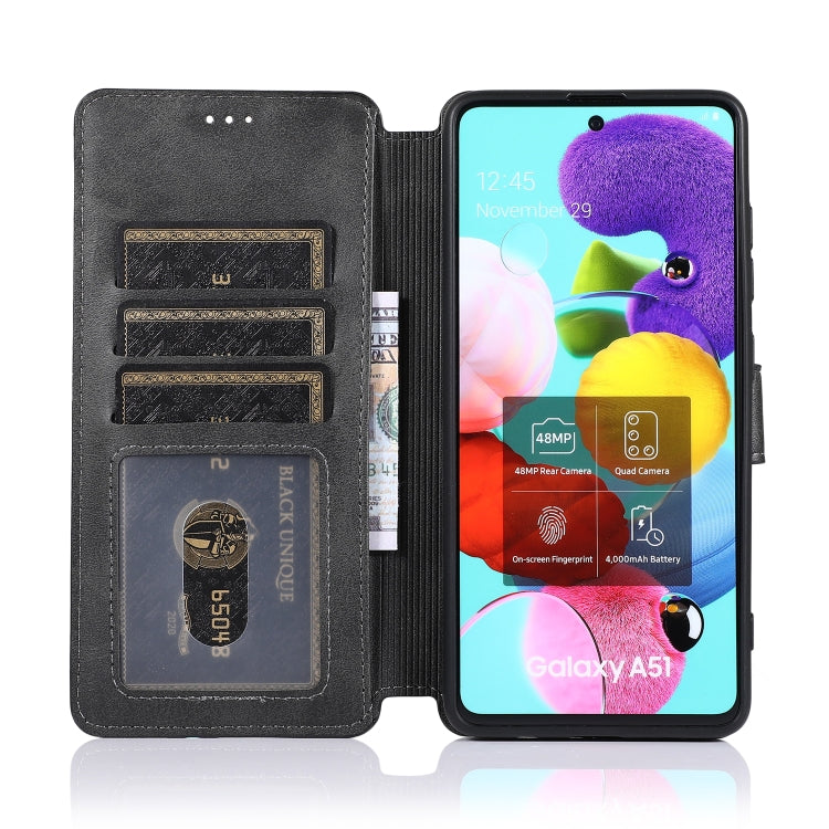 For Samsung Galaxy A51 Shockproof PU + TPU Leather Phone Case