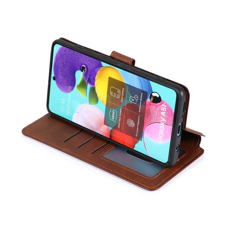 For Samsung Galaxy A51 Shockproof PU + TPU Leather Phone Case