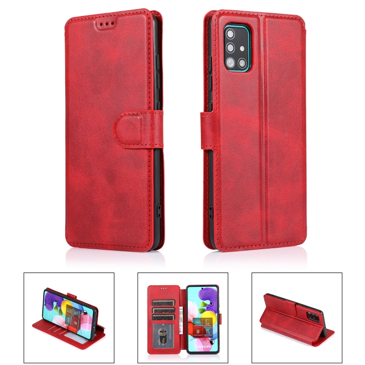 For Samsung Galaxy A51 Shockproof PU + TPU Leather Phone Case