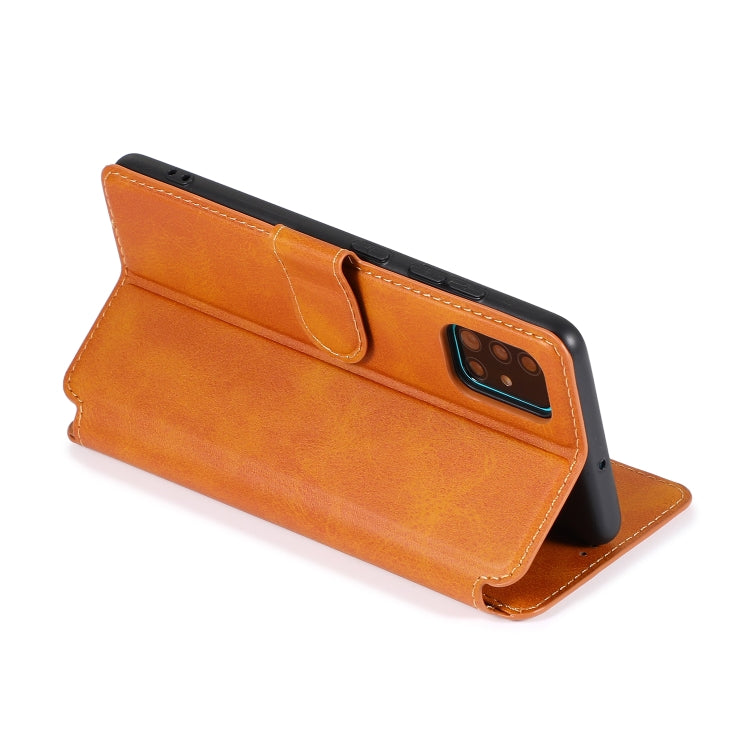For Samsung Galaxy A71 Shockproof PU + TPU Leather Phone Case