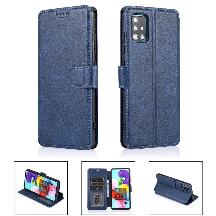 For Samsung Galaxy A71 Shockproof PU + TPU Leather Phone Case