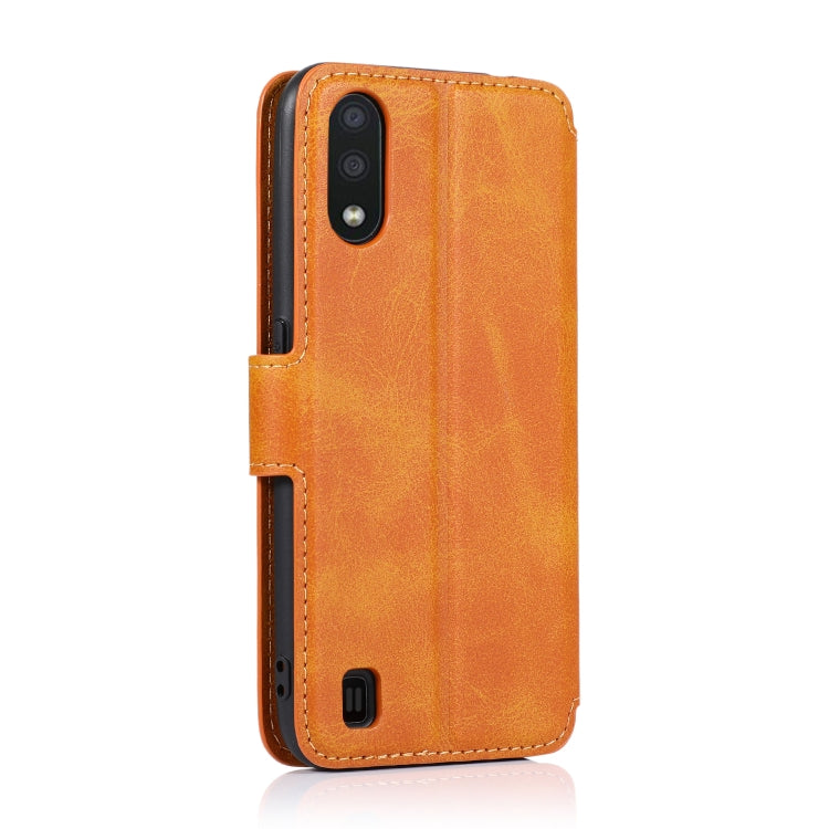 For Samsung Galaxy A01 Shockproof PU + TPU Leather Phone Case