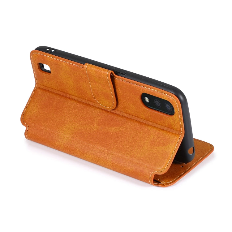 For Samsung Galaxy A01 Shockproof PU + TPU Leather Phone Case