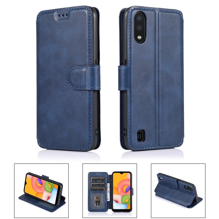 For Samsung Galaxy A01 Shockproof PU + TPU Leather Phone Case