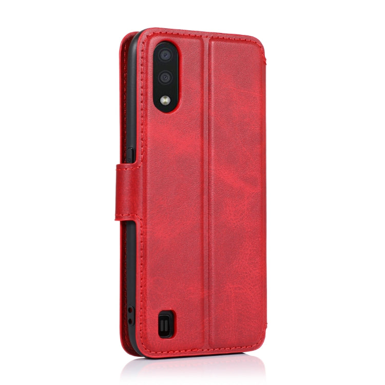 For Samsung Galaxy A01 Shockproof PU + TPU Leather Phone Case