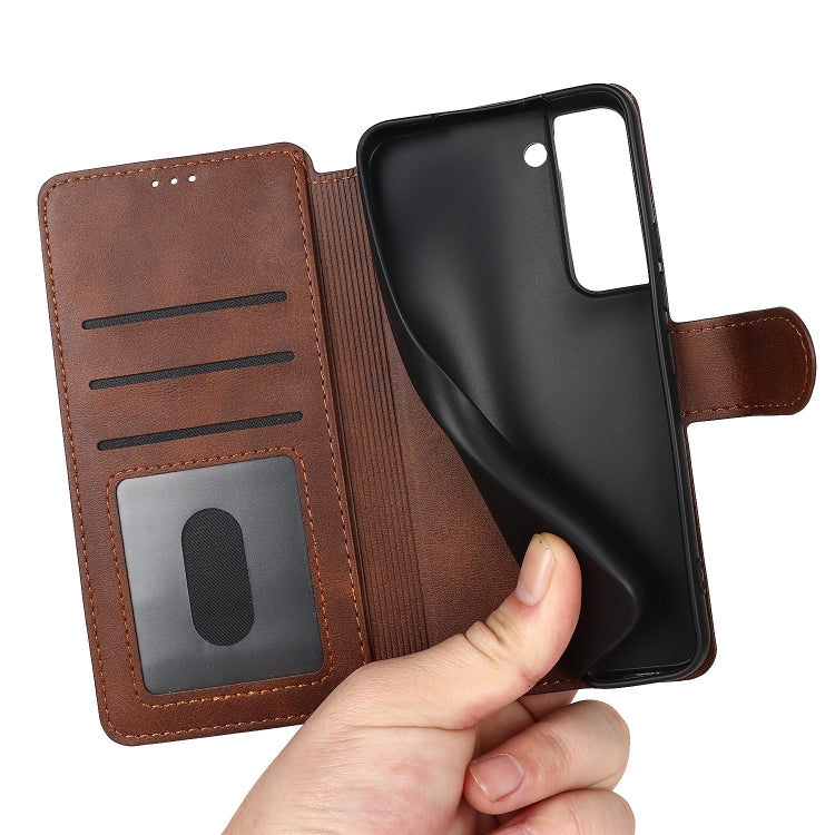 For Samsung Galaxy S22+ 5G Shockproof PU + TPU Leather Phone Case