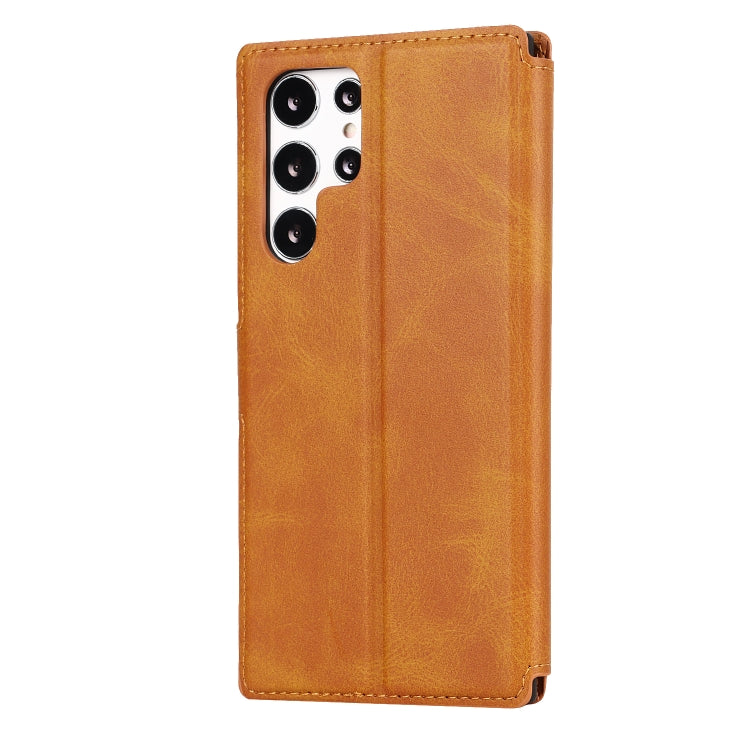 For Samsung Galaxy S22 Ultra 5G Shockproof PU + TPU Leather Phone Case