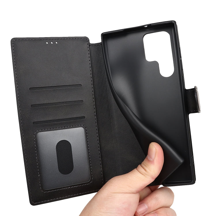 For Samsung Galaxy S22 Ultra 5G Shockproof PU + TPU Leather Phone Case