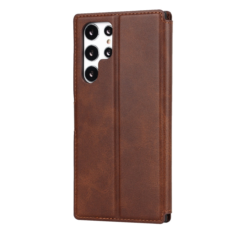 For Samsung Galaxy S22 Ultra 5G Shockproof PU + TPU Leather Phone Case