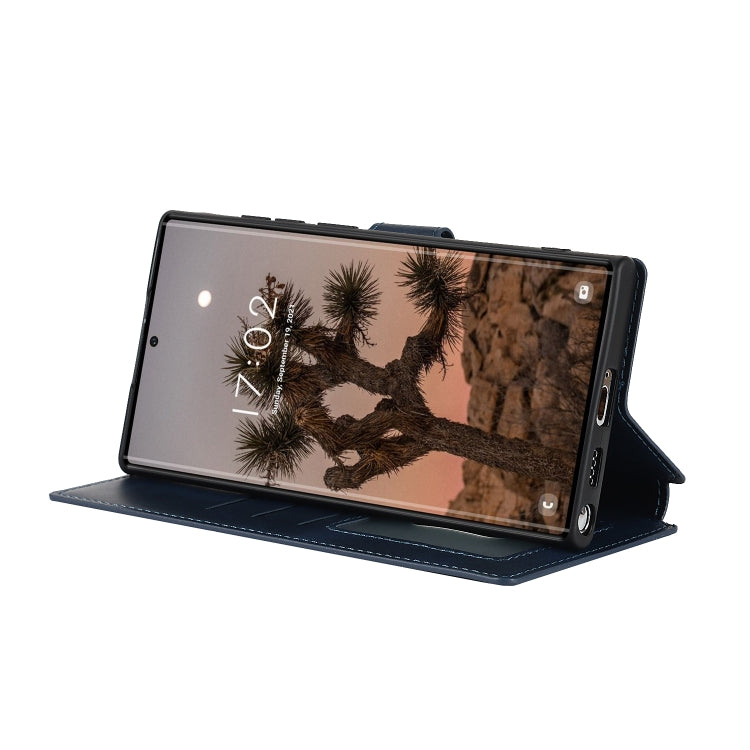 For Samsung Galaxy S22 Ultra 5G Shockproof PU + TPU Leather Phone Case