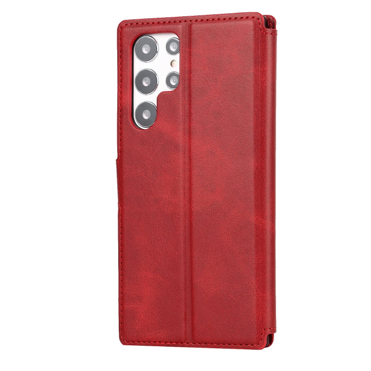 For Samsung Galaxy S22 Ultra 5G Shockproof PU + TPU Leather Phone Case