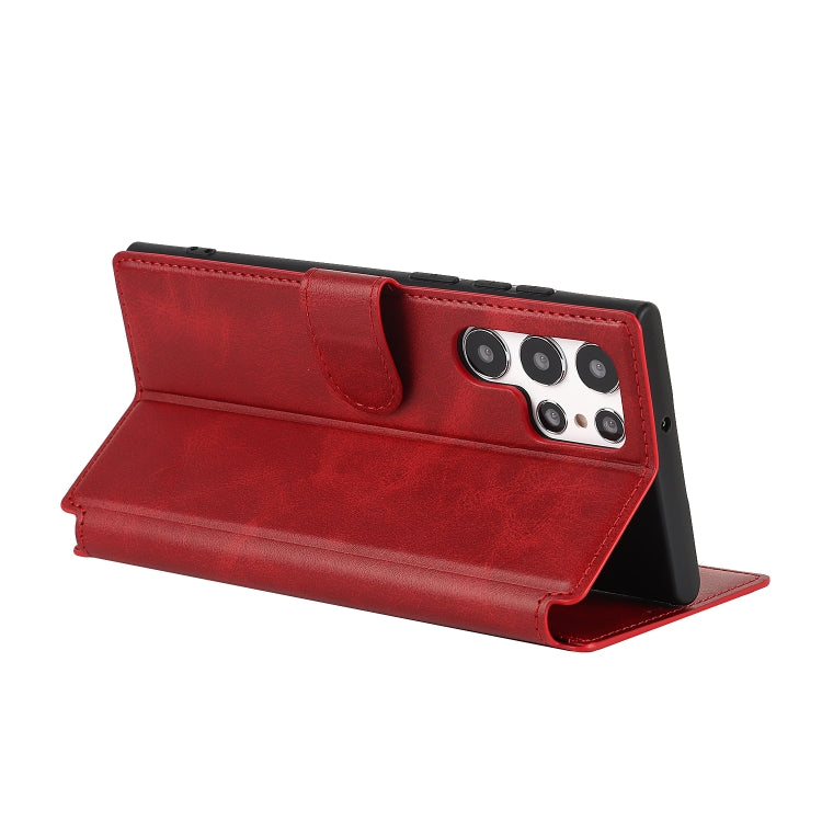 For Samsung Galaxy S22 Ultra 5G Shockproof PU + TPU Leather Phone Case