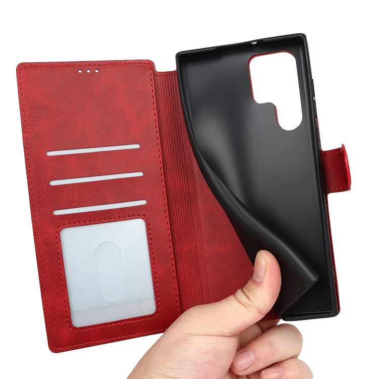 For Samsung Galaxy S22 Ultra 5G Shockproof PU + TPU Leather Phone Case